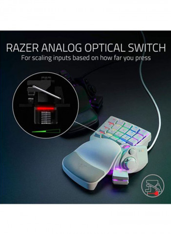RZ07-03110200-R3M1 Tartarus Pro Gaming Keypad With Analog-Optical Key Switches Mercury