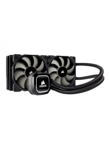 Hydro Series High Performance Liquid CPU Cooler Fan Black