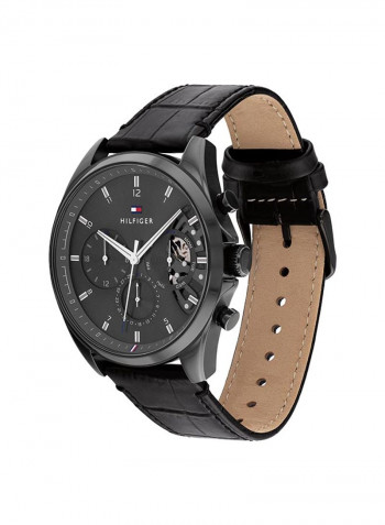 Men's Leather Analog Watch-1710452