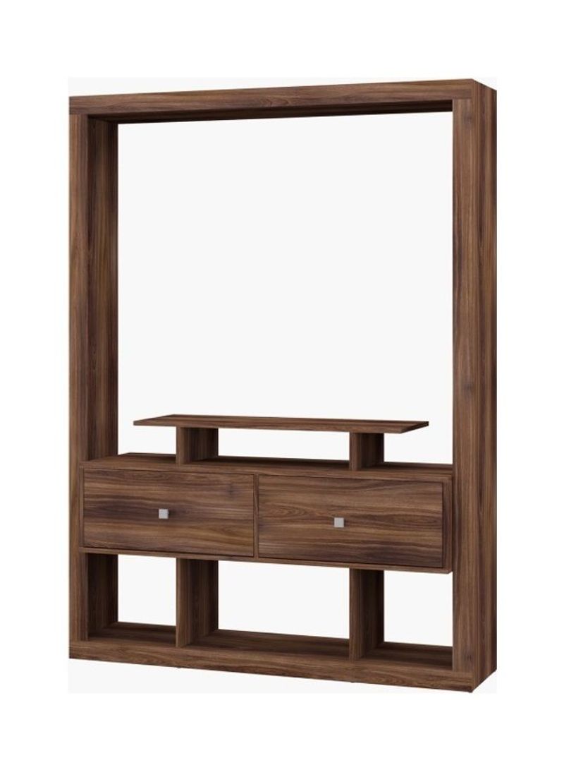 2-Drawer Wall Unit For TV Brown