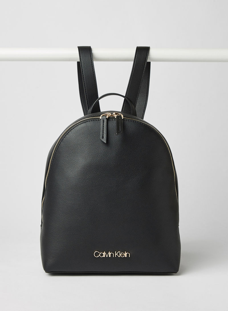 Small Round Backpack Black