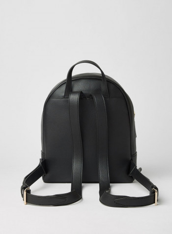 Small Round Backpack Black