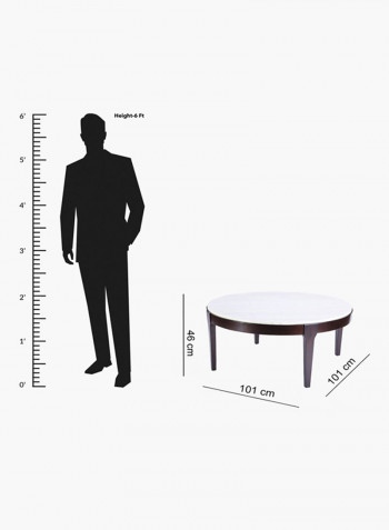 Christina Coffee Table Brown/White