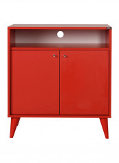 Plus 2 Door With Shelf Multipurpose Sideboard Red
