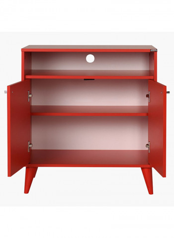 Plus 2 Door With Shelf Multipurpose Sideboard Red