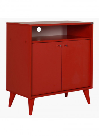Plus 2 Door With Shelf Multipurpose Sideboard Red
