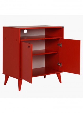 Plus 2 Door With Shelf Multipurpose Sideboard Red