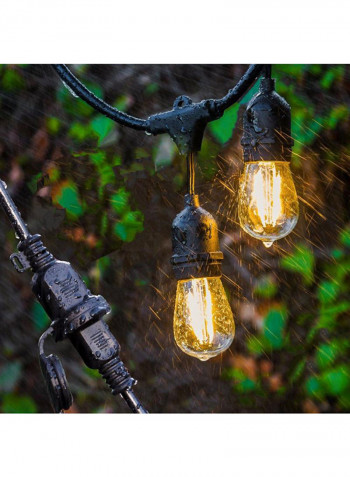 Indoor Outdoor Practical String Lights Black/Clear