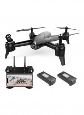 SG106 Optical Flow Drone with Dual Camera 1080P Wide Angle Wifi FPV Altitude Hold Gesture Photography Quadcopter with 2 Battery Black 33*9*21.5cm