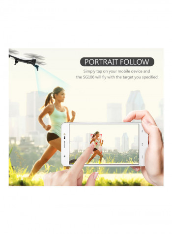 SG106 Optical Flow Drone with Dual Camera 1080P Wide Angle Wifi FPV Altitude Hold Gesture Photography Quadcopter with 2 Battery Black 33*9*21.5cm