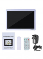 Electronic Led Digital Photo Frame Album Kit 15inch White
