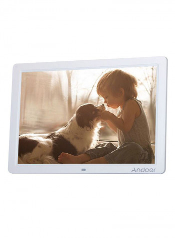 Electronic Led Digital Photo Frame Album Kit 15inch White