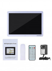 Electronic Led Digital Photo Frame Album Kit 15inch White