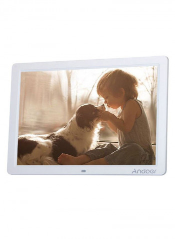 Electronic Led Digital Photo Frame Album Kit 15inch White