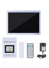 Electronic Led Digital Photo Frame Album Kit 15inch White