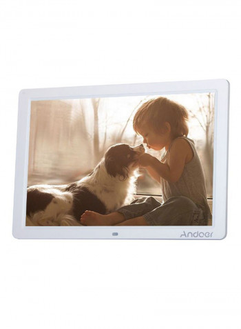 Electronic Led Digital Photo Frame Album Kit 15inch White