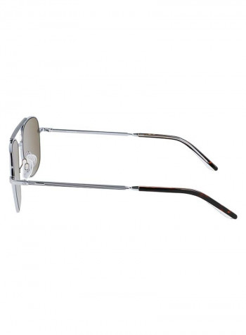 Men's Full-Rim Metal Rectangle Sunglasses - Lens Size: 54 mm