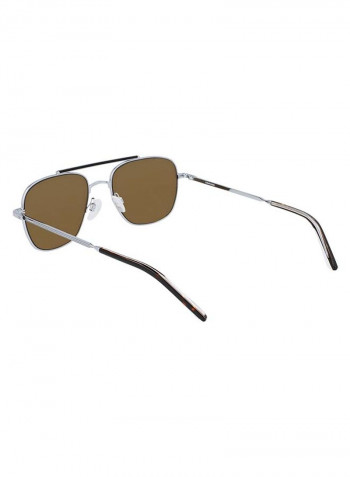 Men's Full-Rim Metal Rectangle Sunglasses - Lens Size: 54 mm