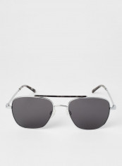 Men's Full-Rim Metal Rectangle Sunglasses - Lens Size: 54 mm