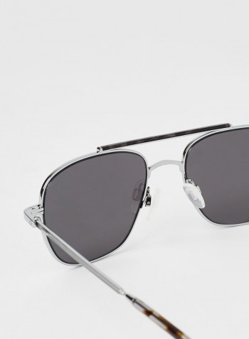 Men's Full-Rim Metal Rectangle Sunglasses - Lens Size: 54 mm
