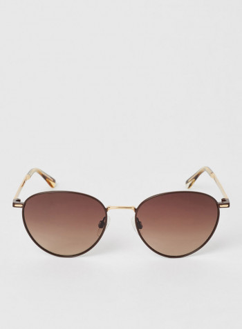 Women's Full-Rim Metal Round Sunglasses - Lens Size: 52 mm