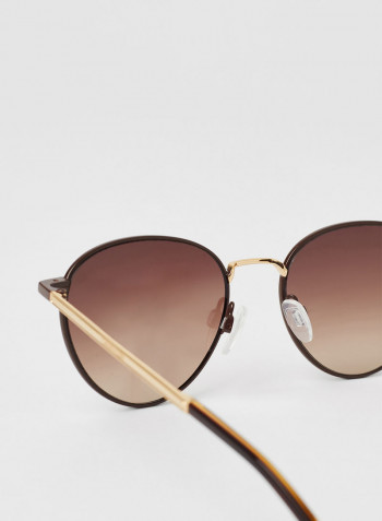 Women's Full-Rim Metal Round Sunglasses - Lens Size: 52 mm