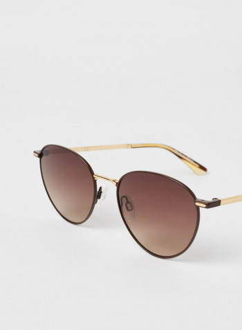 Women's Full-Rim Metal Round Sunglasses - Lens Size: 52 mm