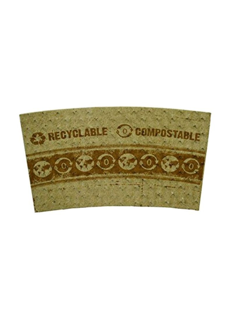 1000-Piece Compostable Paper Sleeves Brown 8x13x10inch