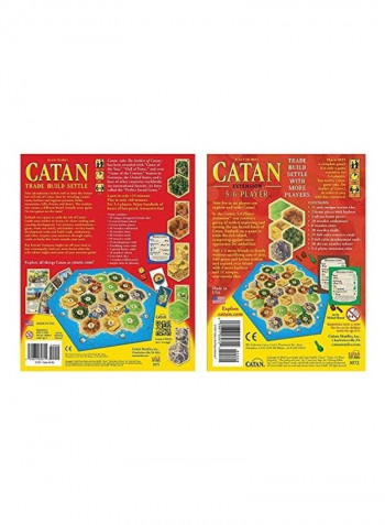 3-Piece Catan Trade Build Settle And Extension Board Game With Drawstring Storage Bag Set