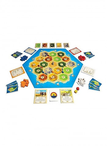 3-Piece Catan Trade Build Settle And Extension Board Game With Drawstring Storage Bag Set