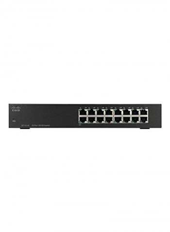 16-Port Ethernet Switch 4.4x27.9centimeter Black