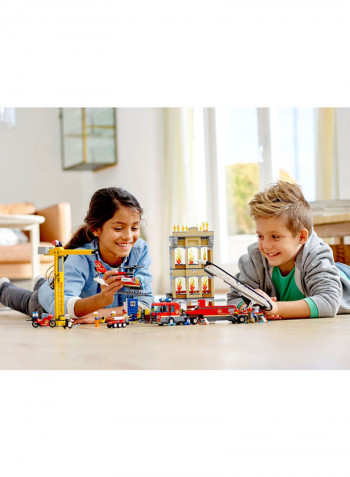943-Piece City Downtown Fire Brigade With 7 Minifigures Building Set 60216 18.9x14.88x3.7inch 18.9x14.88x3.7inch