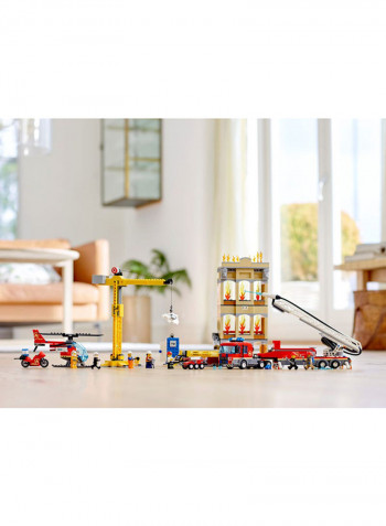 943-Piece City Downtown Fire Brigade With 7 Minifigures Building Set 60216 18.9x14.88x3.7inch 18.9x14.88x3.7inch