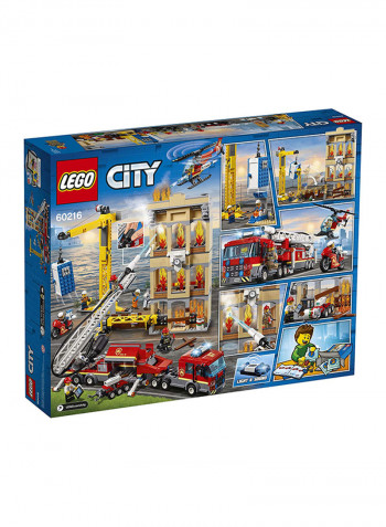 943-Piece City Downtown Fire Brigade With 7 Minifigures Building Set 60216 18.9x14.88x3.7inch 18.9x14.88x3.7inch
