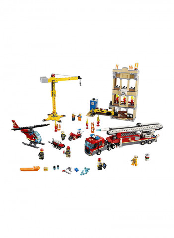 943-Piece City Downtown Fire Brigade With 7 Minifigures Building Set 60216 18.9x14.88x3.7inch 18.9x14.88x3.7inch