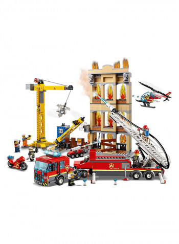 943-Piece City Downtown Fire Brigade With 7 Minifigures Building Set 60216 18.9x14.88x3.7inch 18.9x14.88x3.7inch