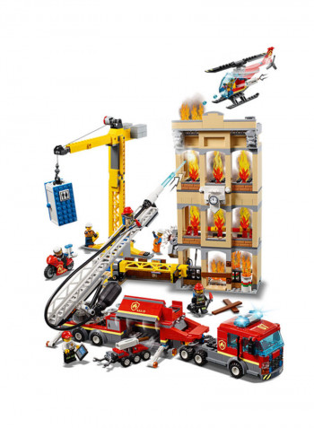 943-Piece City Downtown Fire Brigade With 7 Minifigures Building Set 60216 18.9x14.88x3.7inch 18.9x14.88x3.7inch