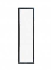 Float Tile Dressing Wall Mirror Black/Clear 14 x 50inch