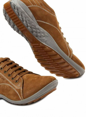 Lace-Up Sneakers Tobacco