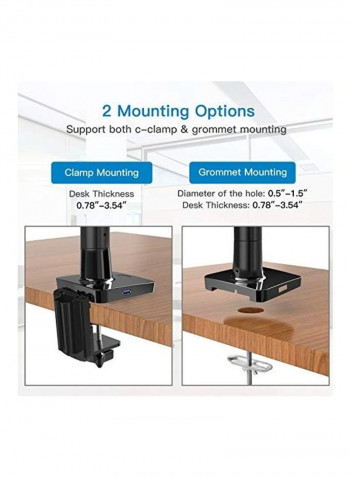Monitor Mount Stand Black