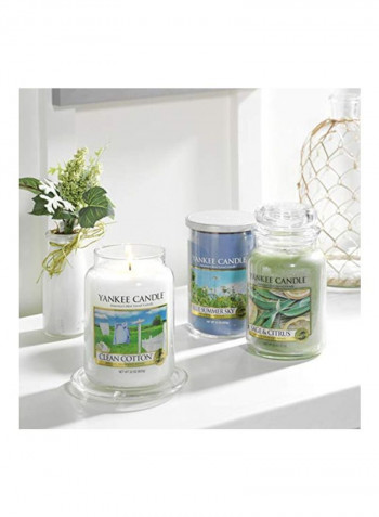 Clean Cotton Scented Candle White 18x9.7centimeter