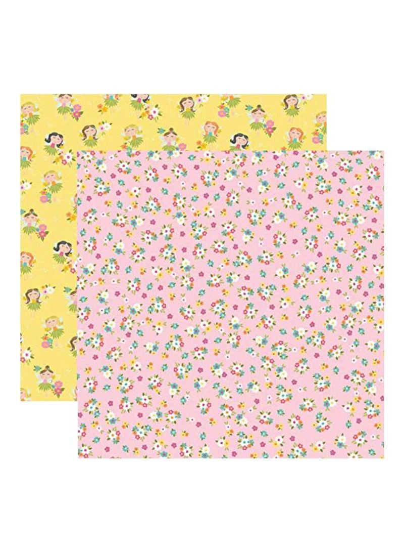 25-Piece Painting And Drawing Cardstocks Pink/Yellow/White
