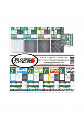 Fifth-Eight Grade Scrapbook Collection Kit White/Balck/Green