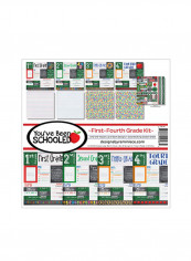 First-Fourth Grade Scrapbook Collection Kit Green/White/Blue