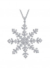 925 Sterling Silver Cubic Zirconia Studded Pendant