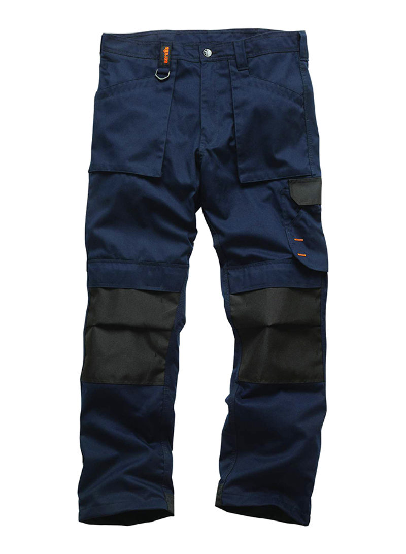Regular Fit Safety Work Trousers Blue/Black