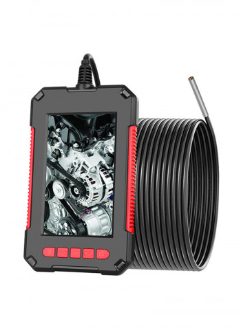 P40 Portable Handheld Industrial Endoscope Borescope Inspection Camera IP67 Waterproof 5.5mm Lens BuiltIn 6 Pieces Of Adjustable LEDs With 4.3 Inch High-definition 1080P Display Screen 21.5 x 12.5 x 6.5cm Red