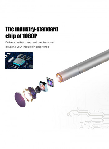 P40 Portable Handheld Industrial Endoscope Borescope Inspection Camera IP67 Waterproof 5.5mm Lens BuiltIn 6 Pieces Of Adjustable LEDs With 4.3 Inch High-definition 1080P Display Screen 21.5 x 12.5 x 6.5cm Red