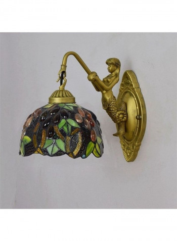 Retro Stained Glass Aisle Grape Wall Lamp Multicolour