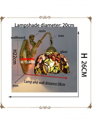 Retro Stained Glass Wall Lamp Multicolour